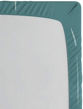 Ambesonne Rain Fitted Sheet with Duck Friend
