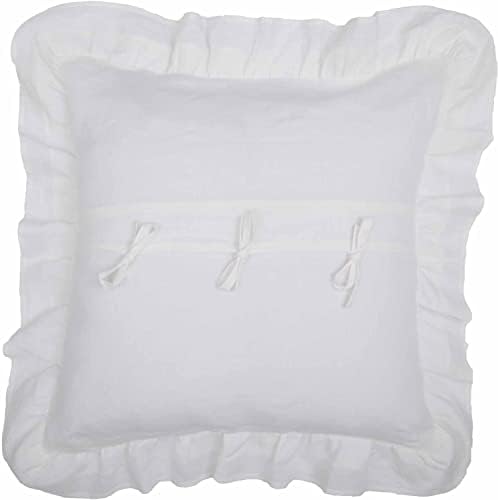Piper Classics Linen Euro Pillow Cover with 4 Ruffle