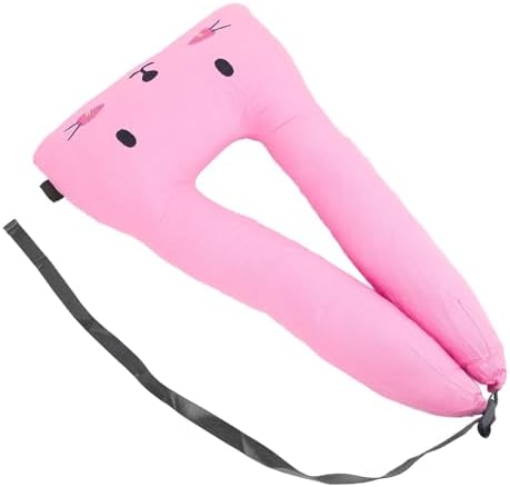 Kids Travel Pillow with Headrest and Shoulder Support Pink