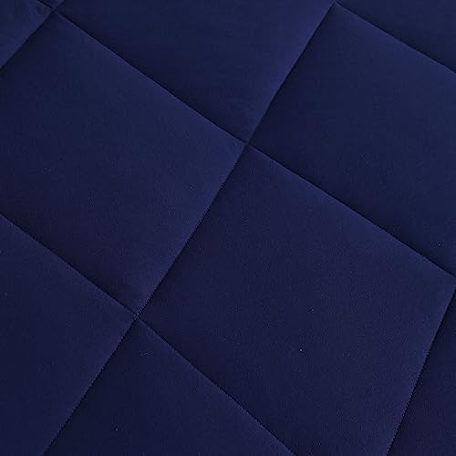 NTBAY Twin Comforter Set with Sheets Navy Blue 1