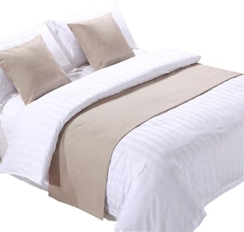 TopLacker Hotel Bed Runner Scarf and 2 Pillowcases