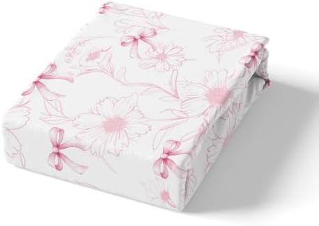 Pink Bow Fitted Sheet Set with Pillowcase