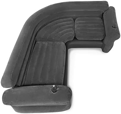 Intex L-Shaped Inflatable Couch with Cup Holders Gray 4 Pack