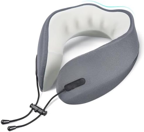 Cozyhealth Memory Foam Travel Neck Pillow for Airplane and Car Use