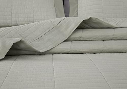 Chezmoi Yuma 3-Piece Cotton Quilt Set Queen Size 1