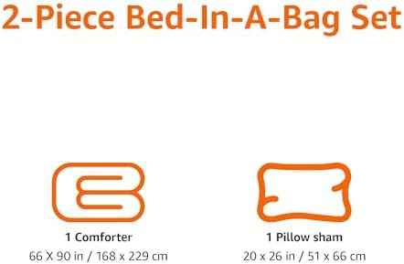 Amazon Basics 2 Piece Soft Microfiber Comforter and Pillow Sham Set
