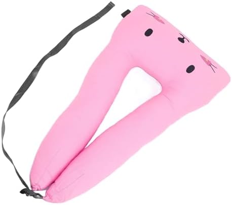 Kids Travel Pillow with Headrest and Shoulder Support Pink