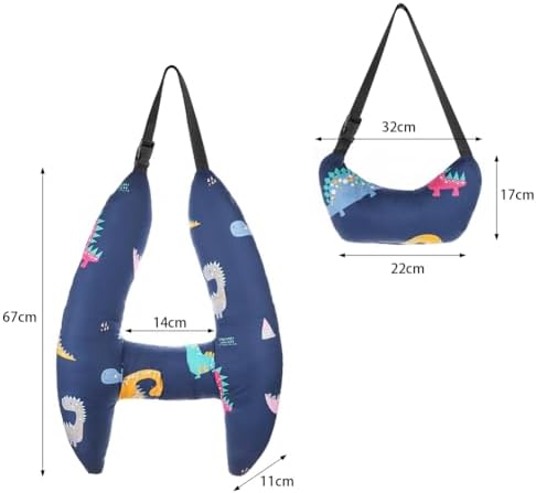 SIQITECHNO Dinosaur Travel Pillow for Kids Adults 1