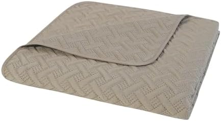 VCNY Home Quilt Super Soft Reversible Bedding Set Twin Nina Taupe