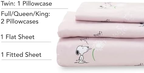 Berkshire Blanket Peanuts Snoopy Kids Sheet Set Full Size 4 Piece