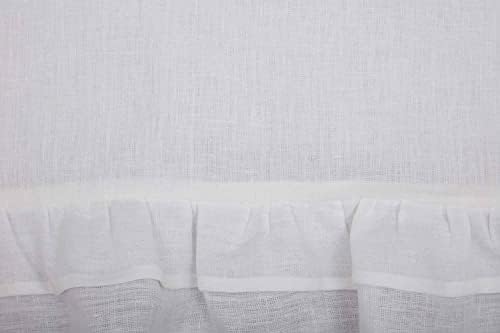 Piper Classics Linen Euro Pillow Cover with 4 Ruffle