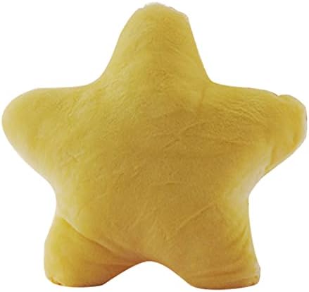 AUCOOMA Star Shaped Plush Throw Pillow - Soft Yellow 157 Inch