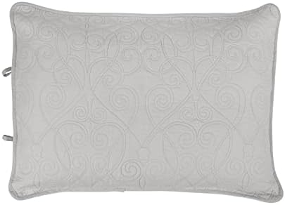 Laura Ashley Felicity Quilt Set - King 100 Cotton Soft Grey