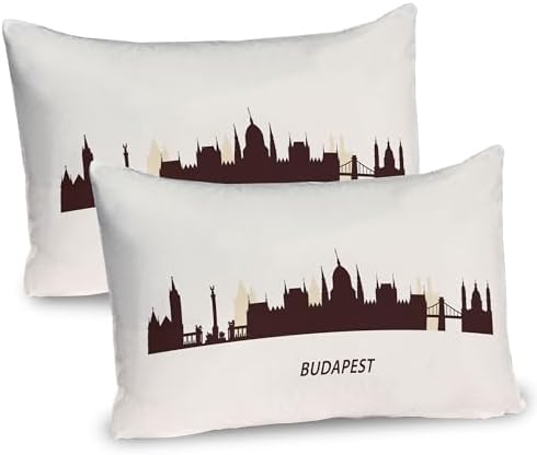 Ambesonne Hungary Pillow Sham Set of 2 Seal Brown and Ivory