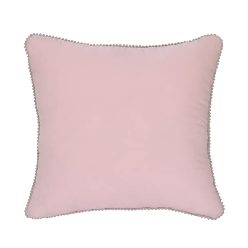 NoJo Disney Princess Throw Pillow with Gold Crown and Pom Pom Trim