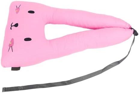 Kids Travel Pillow with Headrest and Shoulder Support Pink