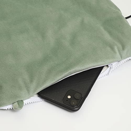 MSUIINT USB Heated Hand Warmer Throw Pillow with Gloves Portable Grey
