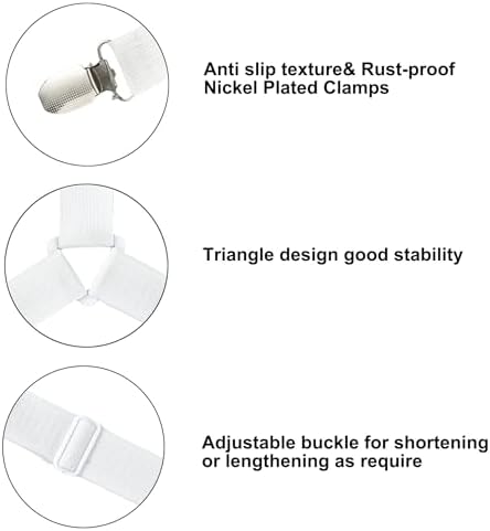 LINTINLOO Sheet Holders 4 Pack White Adjustable 1