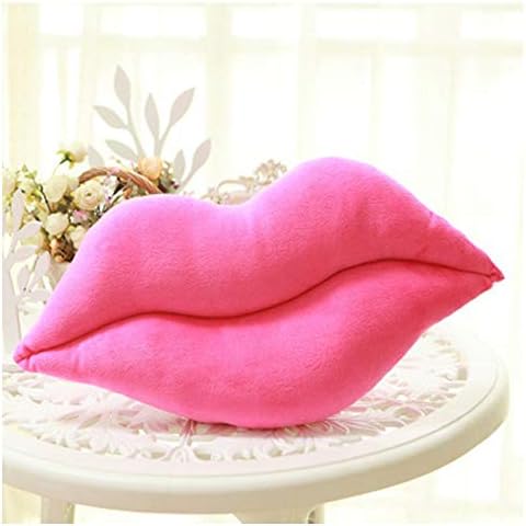 Ptsygantl Lip Shape Throw Pillow Reversible Plush Decor 30cm