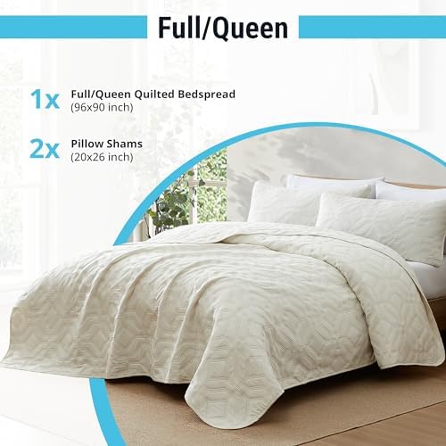 HLCME Logan - 3 Piece Queen Quilt Set Beige