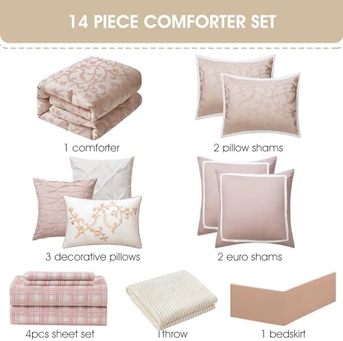 Stratford Park Blush Paisley Comforter Set King Size