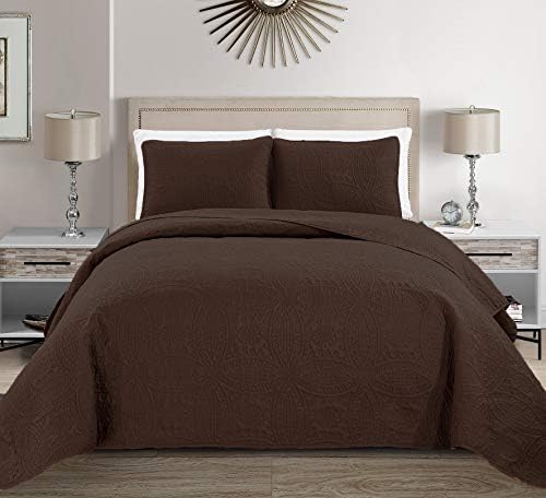 MK Home Embossed Bedspread Set King Cal King
