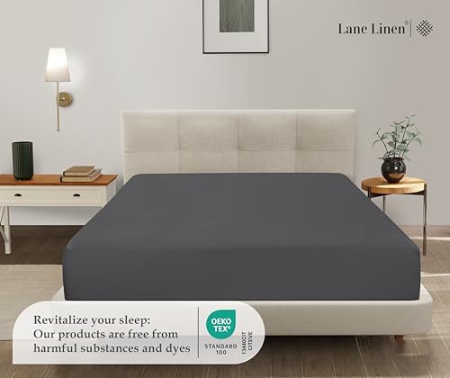 Lane Linen Twin Fitted Sheet - 4 Way Stretch Deep Pocket
