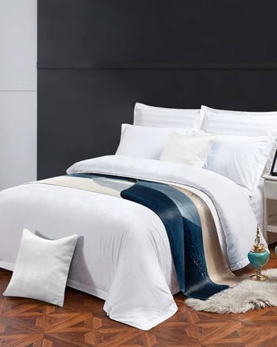 DecorLovee Navy Blue Bed Runner Queen Size