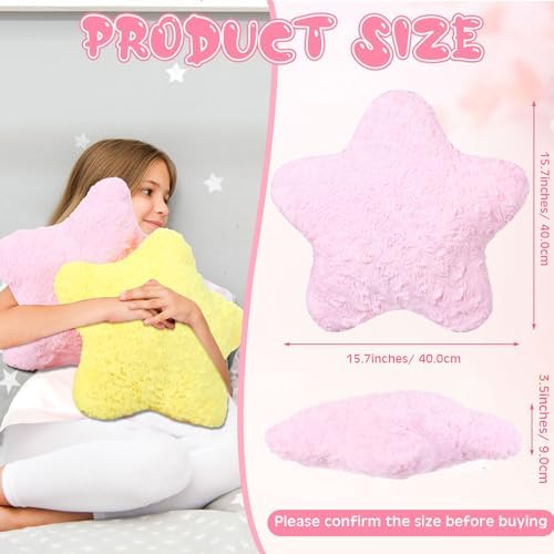 Yousoontic 6 Pcs Shaped Star Throw Pillows for Kids