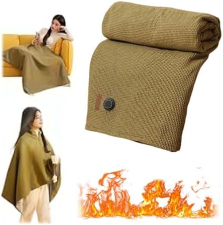 USB Heated Blanket with 3 Levels Portable Heated Shawl Wrap