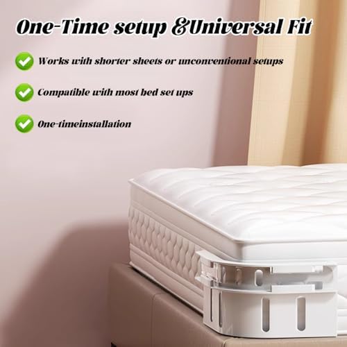 Bed Sheet Holder Lock Strips - Secure Reusable Easy to Use