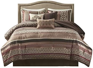 Madison Park Princeton 7-Piece Comforter Set - Red Queen