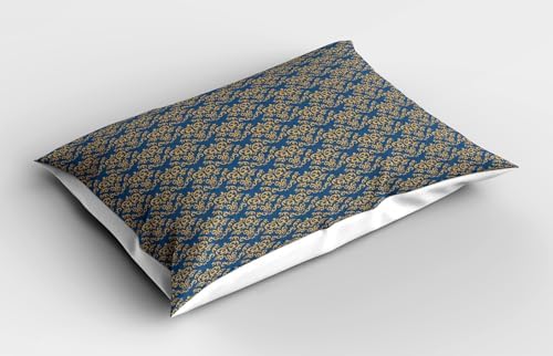 Ambesonne Damask Pillow Sham Set of 2 Yellow Golden Toned 30x20 Inches