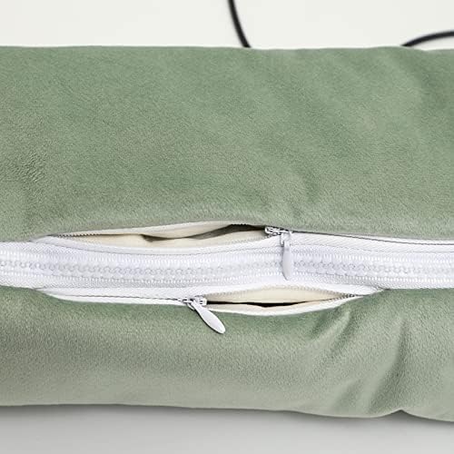 MSUIINT USB Heated Hand Warmer Throw Pillow with Gloves Portable Grey