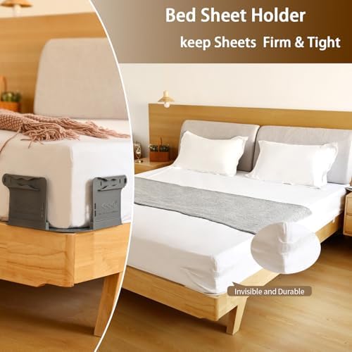 AIPUDE Heavy Duty Sheet Holder with Lock Strips 4pcs Universal Fitted Sheet Straps
