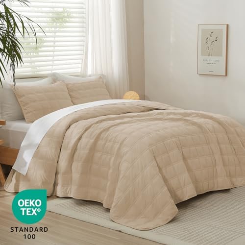 Wondnuga Velvet Quilt Set 3 Pieces Full Queen