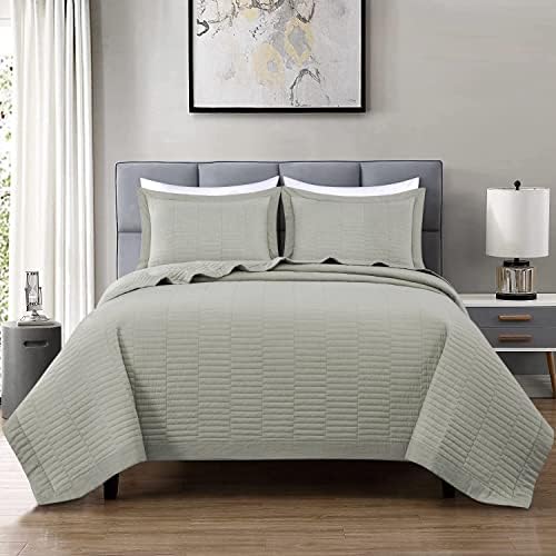Chezmoi Yuma 3-Piece Cotton Quilt Set Queen Size 1