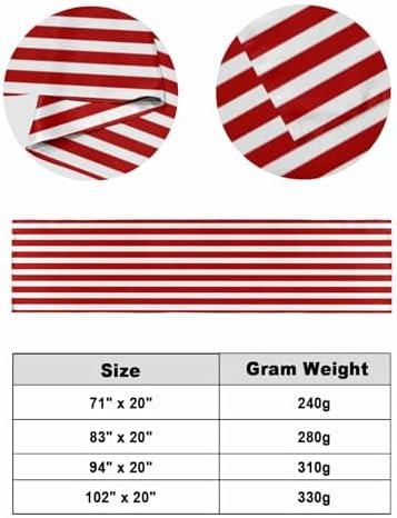 DecorLovee Red Striped Bed Runner Queen Size