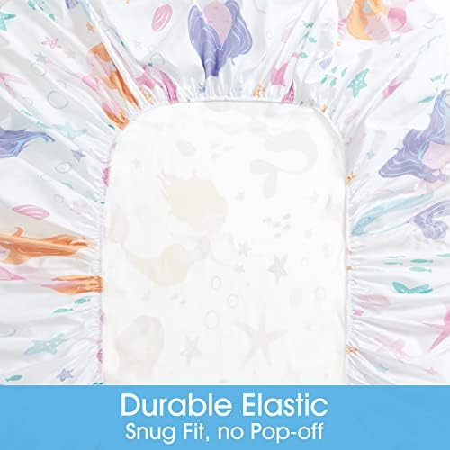 BYSURE Twin Sheets Set Mermaid Pink 3 Piece Deep Pocket
