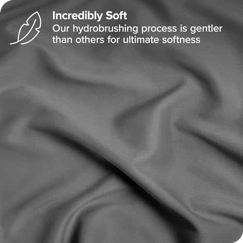Bare Home Premium Microfiber Stretch Sheet Set Full Grey 1