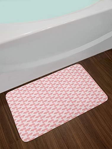 Ambesonne Pig Bath Mat - Farm Animal Cartoon Pastel Plush Decor