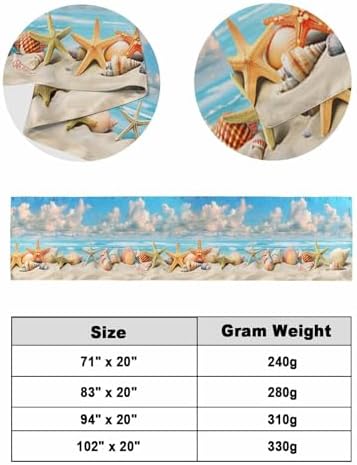 Sabolny Summer Beach Bed Runner Scarf Twin Size 71x20