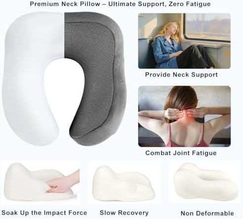 Ateupom Travel Pillow with Bluetooth Headphones