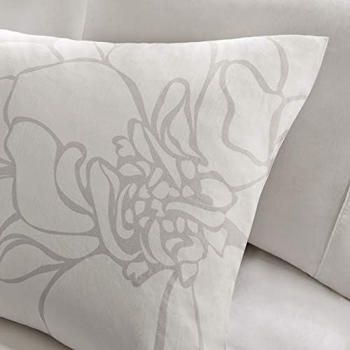 Madison Park Lola Sateen Cotton Comforter Set - 6 Piece Grey Purple