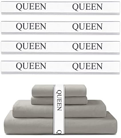 Monalife Elastic Sheet Bands - 4 Pack Queen Sheet Keepers for Organization