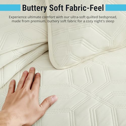 HLCME Logan - 3 Piece Queen Quilt Set Beige