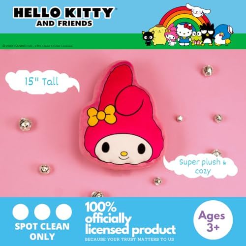 Franco My Melody Hello Kitty Decorative Plush Pillow 15 Inch