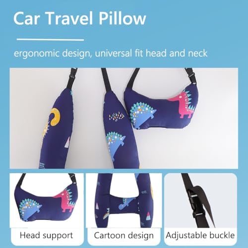 SIQITECHNO Dinosaur Travel Pillow for Kids Adults 1