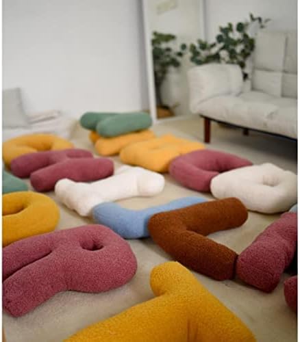 MOJUN Letter Pillows Cute Plush Alphabet Throw Cushions for Home and Office