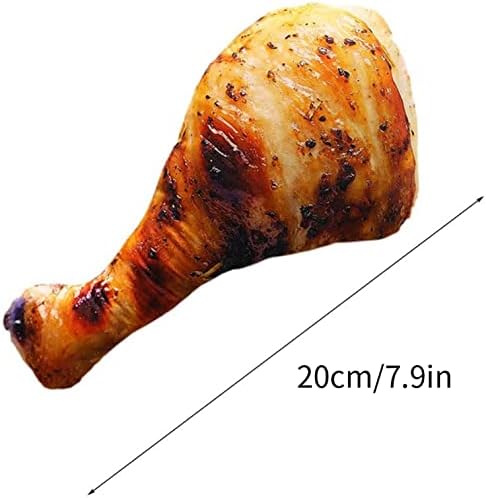 3D Fried Chicken Leg Plush Pillow 20cm Fun Decor